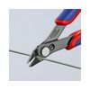 Oldalcsípő fogó 62HRC max.d1,2/0,6mm nyitórugós piros-kék normál 125mm Super Knips KNIPEX - 7881125